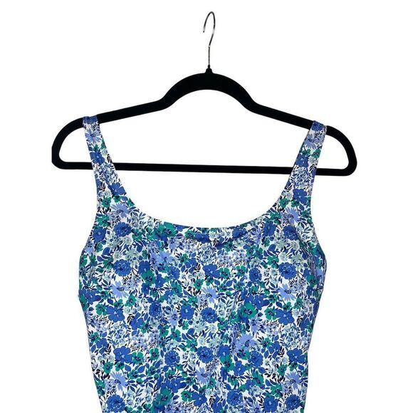 NWT VINEYARD VINES FLORAL BLUE PREPPY ONE-PIECE SWIMSUIT W BUILT IN PADS SIZE XS - Picture 3 of 10
